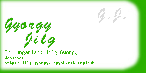 gyorgy jilg business card